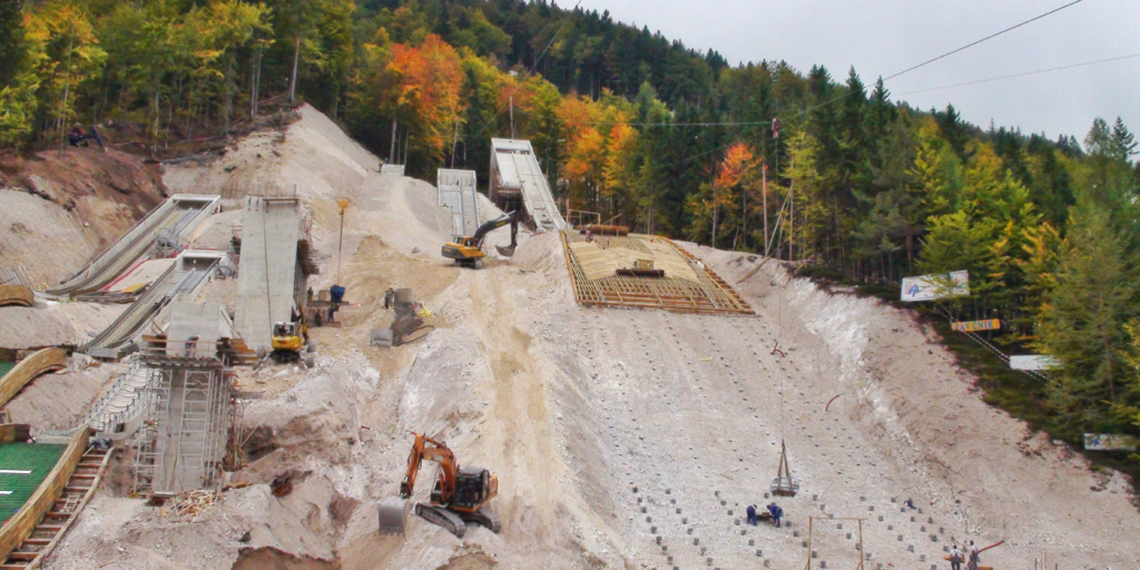 Sodelovali smo pri izgradnji skakalnic v Nordijskem centru Planica